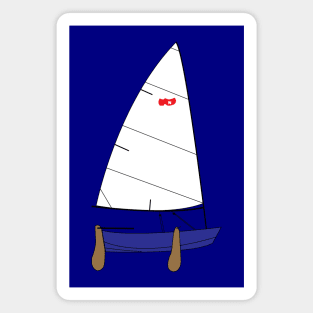 Naples Sabot Sailboat - Blue Magnet